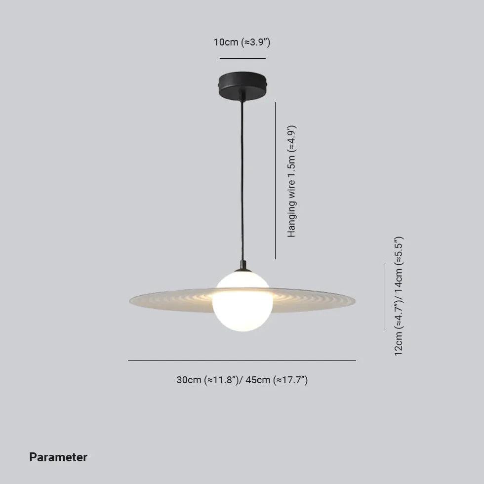 Flat Ring-shaped Lampshade White Dining Room Pendant Light - Clowas