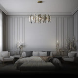 Flat Round Bedroom Crystal Chandelier - Clowas