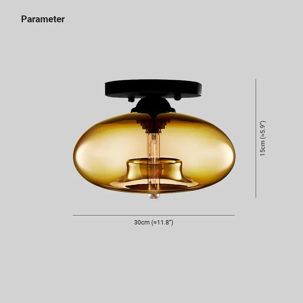 Flat Sphere Glass Modern Ceiling Light - Clowas