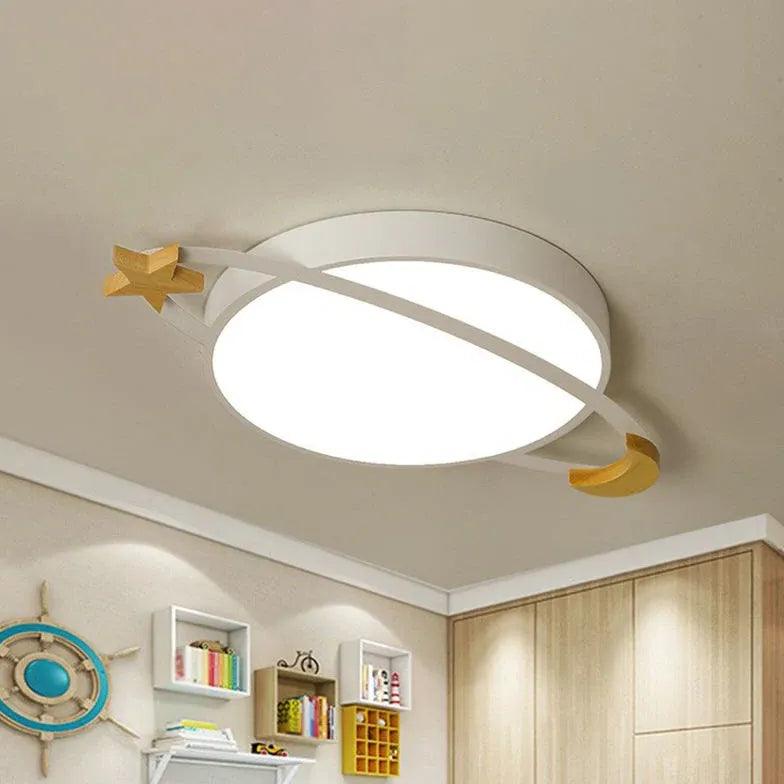 Flat Stars Bedroom LED Flush Ceiling Lights - Clowas