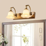 Cream Bellflower Vintage Sconce Light for Bathroom