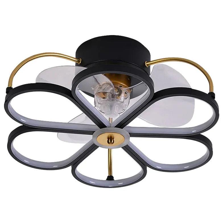 Flower Shaped Gold LED Fan Pendant Light - Clowas