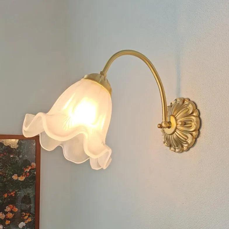 Flower Wall Light Vintage Glass - Clowas