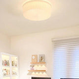 Folding Fan Bedroom White Flush Ceiling Lights - Clowas
