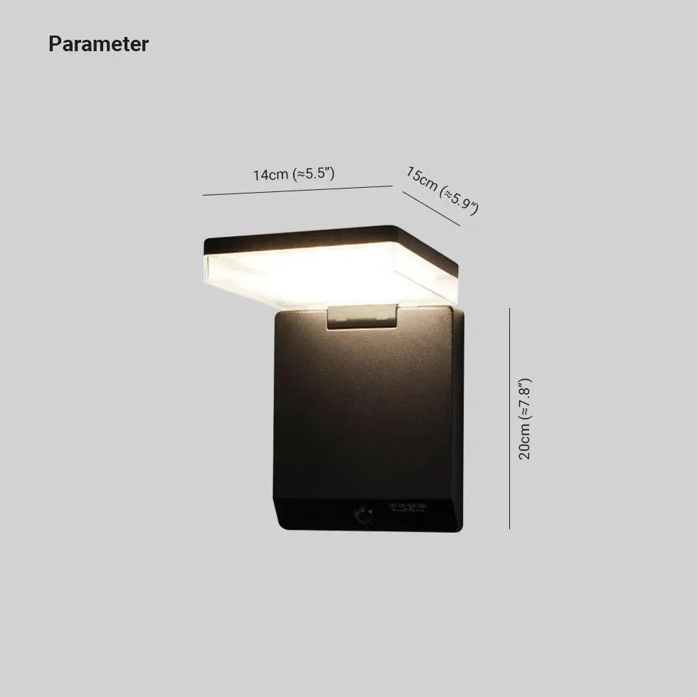 Folding Sensor Black Led Outdoor Wall Lights - Clowas