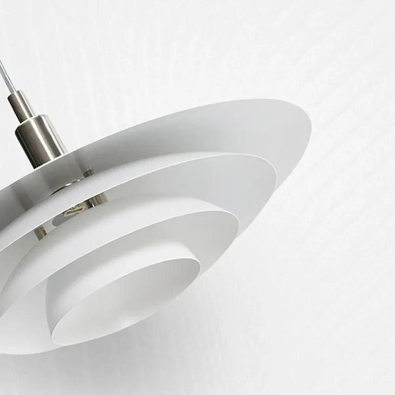 Four-layer White Lampshade Aluminum Pendant Light - Clowas
