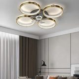 Luxury Multi-Layer Round Ceiling Fan with Light