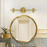 Luxury Round Polished Brass Wall Light for Bathroom