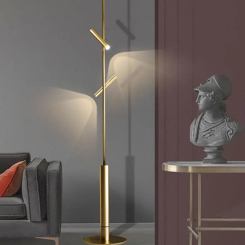 Multi-Head Adjustable Rod Floor Lamp - Clowas