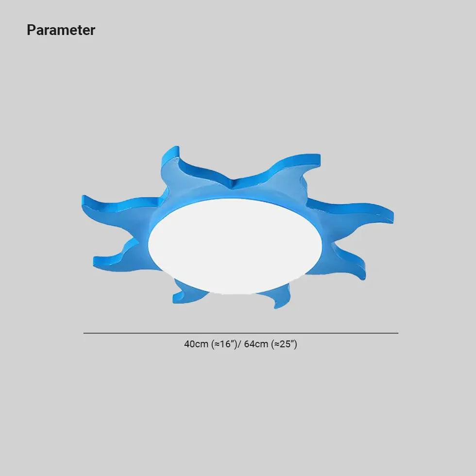 Multi-color Sunflower Shaped Bedroom Ceiling Light - Clowas