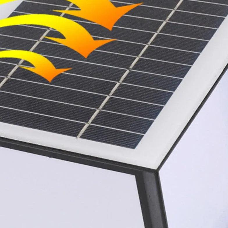 Frosted Glass Square Solar Outdoor Pillar Lights - Clowas