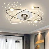 Galaxy Orbit Modern Ceiling Fan With Light - Clowas