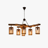 Gear Cage Vintage Wooden Chandelier - Clowas