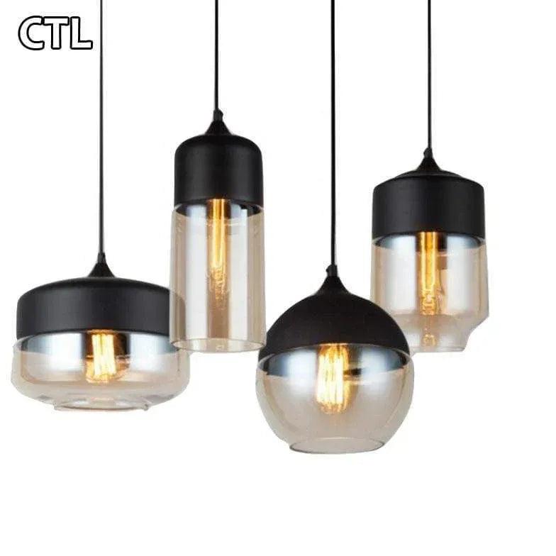 Geometric Clear Glass Modern Pendant Light - Clowas
