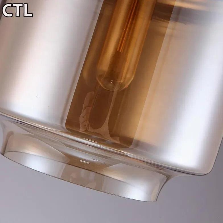 Geometric Clear Glass Modern Pendant Light - Clowas