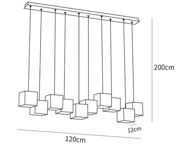 Geometric Cube Modern LED Dining Room Pendant Light - Clowas