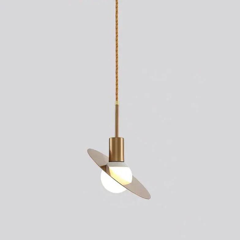 Geometric Frame Gold LED Bedroom Pendant Light - Clowas
