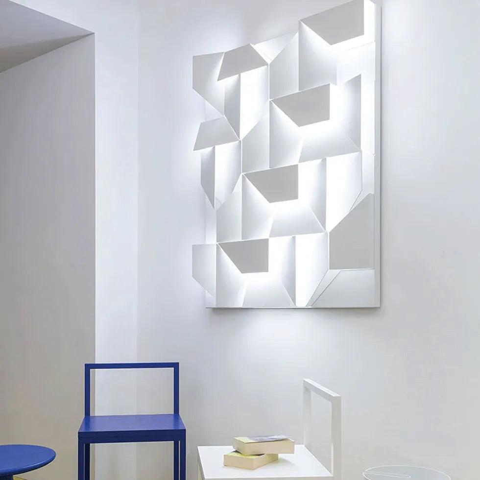 Geometric Panel White Led Modern Wall Lights - Clowas