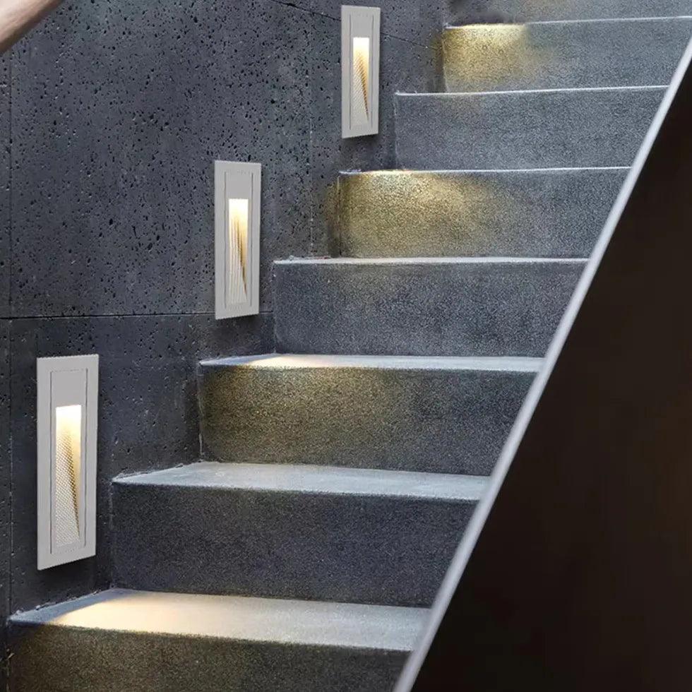 Geometric Recessed LED Step Outdoor Lights - Clowas