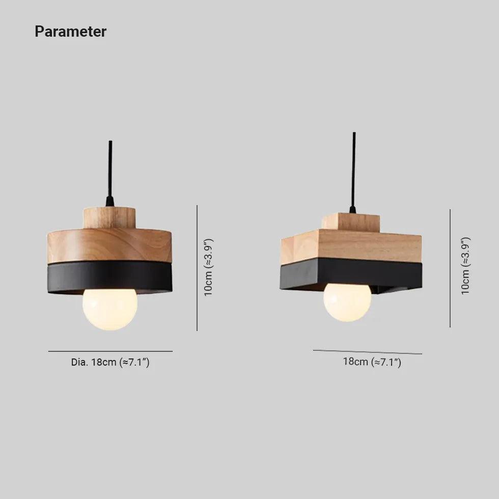 Geometric Wood Kitchen Pendant Light - Clowas