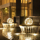 Solar Moon Landscape Pillar Outdoor Sphere Light