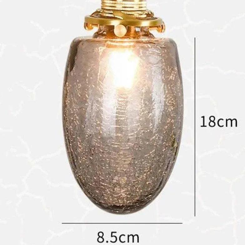 Gold Geometric Glass Bedroom Pendant Light - Clowas