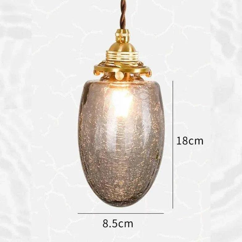 Gold Geometric Glass Bedroom Pendant Light - Clowas