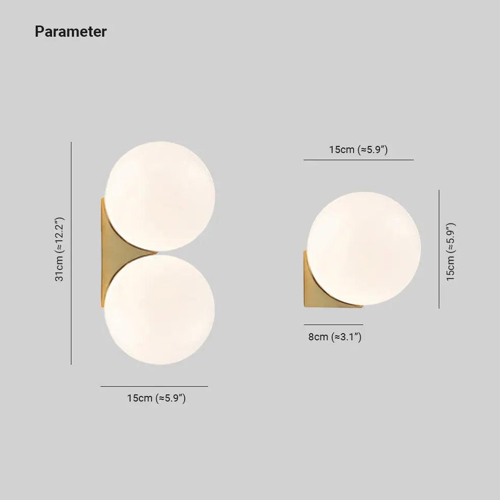 Globe Glass Flush Modern Wall Lights - Clowas