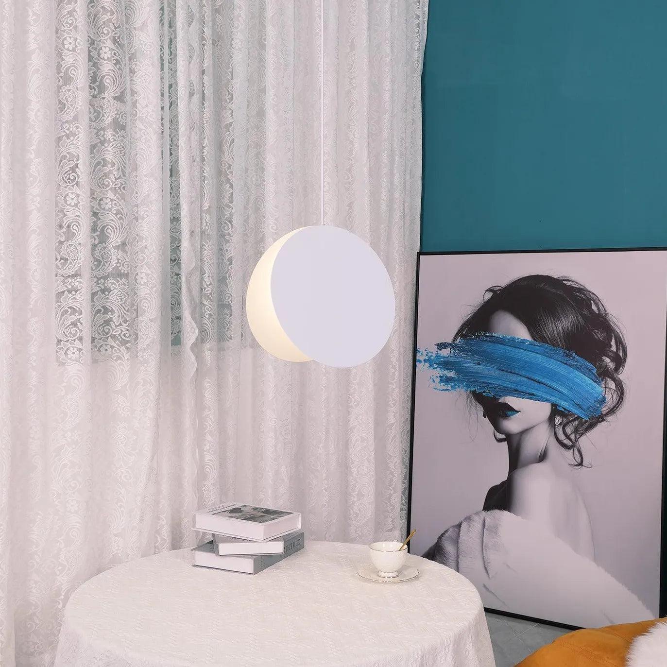 Glossy Disc Dining Room Modern Pendant Light - Clowas