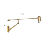 Gold Adjustable Reading Vintage Spotlight - Clowas