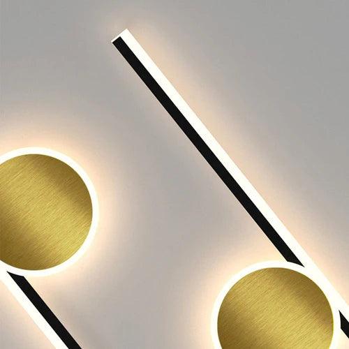 Gold Circular Line Led Bedroom Wall Lights - Clowas