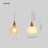 Luxury Small Rose Glass Flower Pendant Light