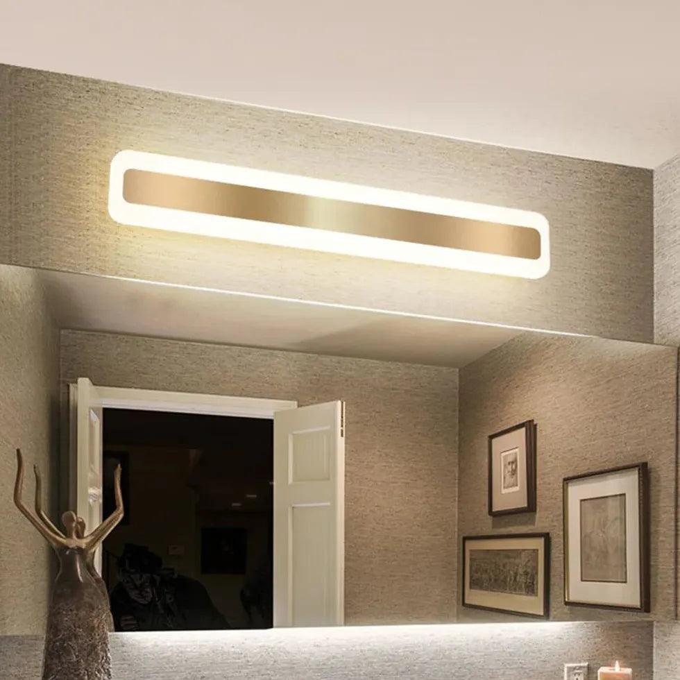 Gold Flush Led Bathroom Mirror Lights - Clowas
