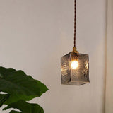 Gold Geometric Glass Bedroom Pendant Light - Clowas