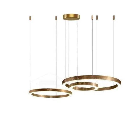 Gold LED Multi-Light Round Design Pendant Light - Clowas