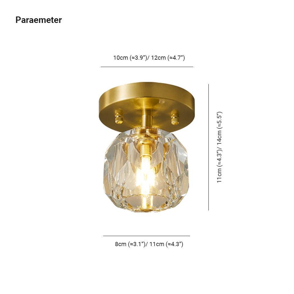 Gold LED Recessed Hallway Ceiling Light - Clowas