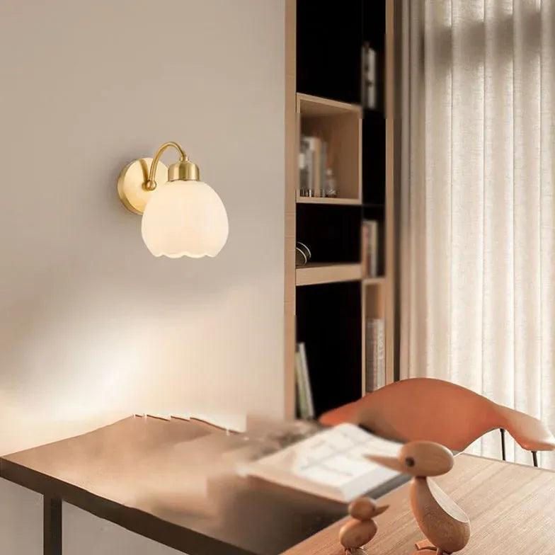 Gold lily Bedroom Plug in Wall Lights - Clowas