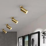 Gold Round Metal Flush Mount Ceiling Light - Clowas