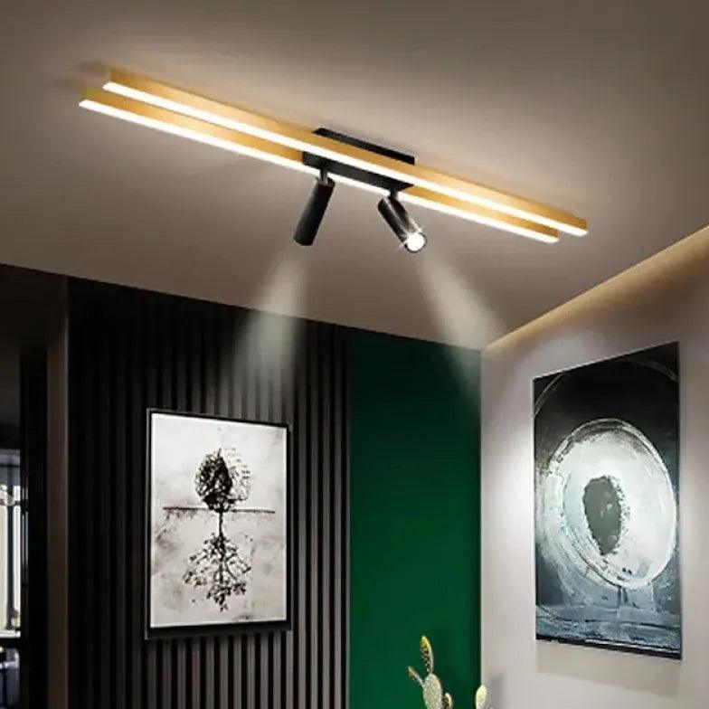 Linear LED Track Gold Ceiling Light - Clowas