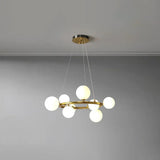 Golden Circle Modern Glass Sphere Pendant Light - Clowas