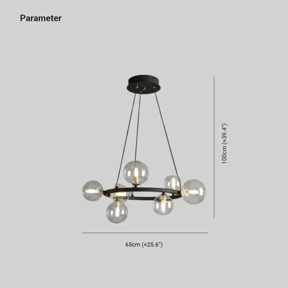 Golden Circle Modern Glass Sphere Pendant Light - Clowas