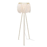 Golden Feather Transparent Tripod Floor Lamp - Clowas