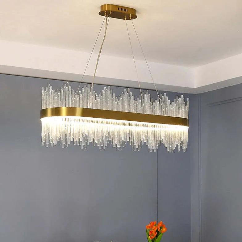 Golden Frame Modern Glass Pendant Light - Clowas