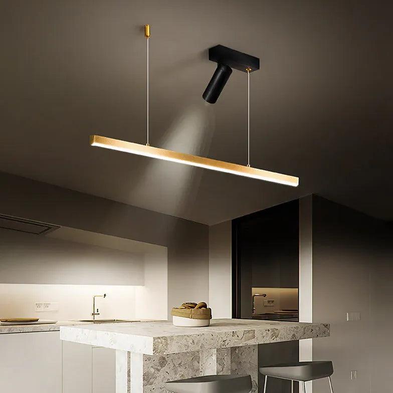 Linear Gold Minimalist Kitchen Pendant Light - Clowas