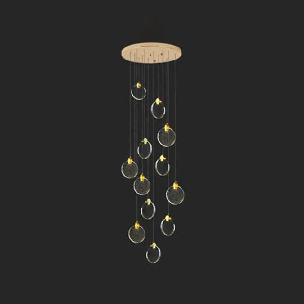 Golden Round Crystal Modern Pendant Light - Clowas