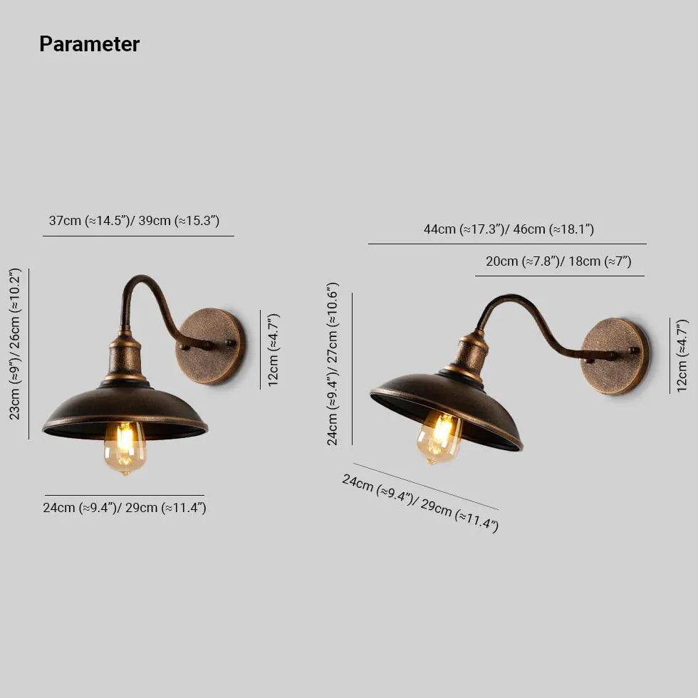 Gooseneck Wall Light Vintage Outdoor - Clowas