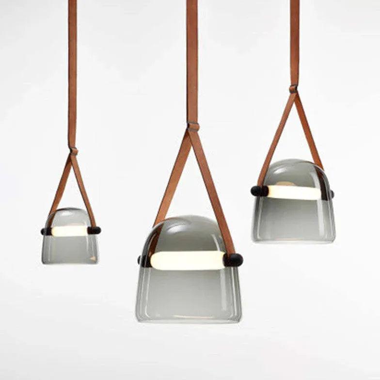 Gray Cup Glass Industrial Pendant Light - Clowas