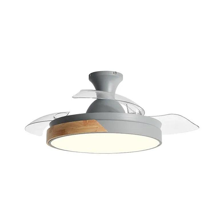 Gray Disc LED Ceiling Fan with Light - Clowas