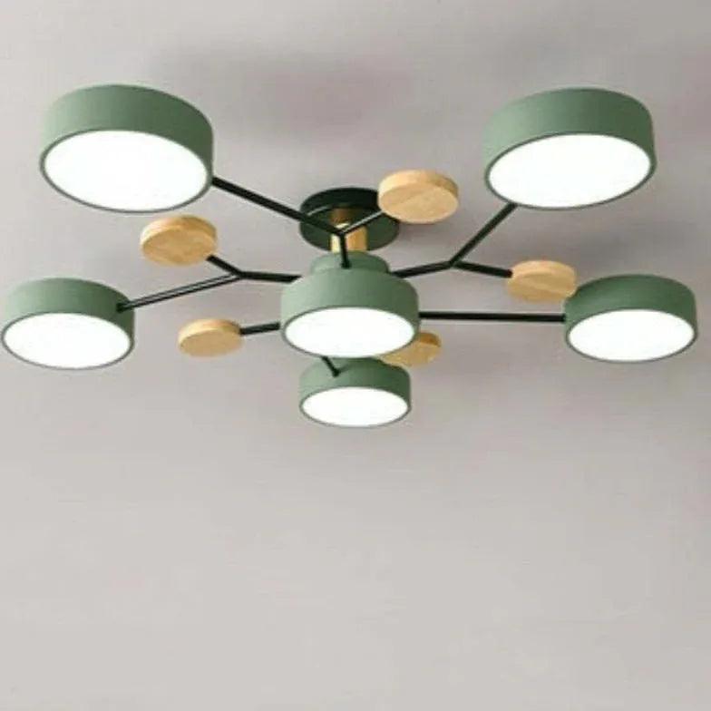 Green Bracket Modern Flush Ceiling Lights - Clowas
