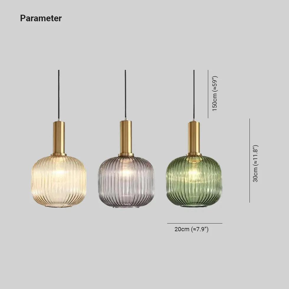 Green Folds Glass Modern Pendant Light - Clowas